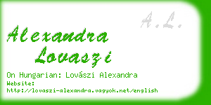 alexandra lovaszi business card